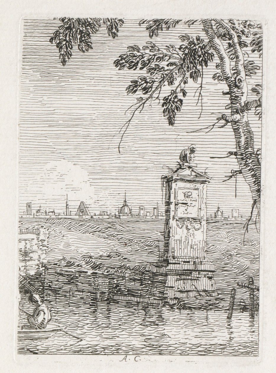 Le petit monument sous un arbre - Giovanni Antonio Canal