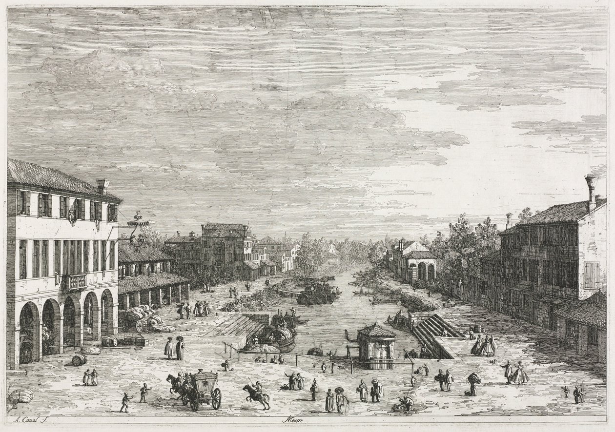 Vues : Vues de Mestre, une ville de la province de Venise, 1735-1746 - Giovanni Antonio Canal
