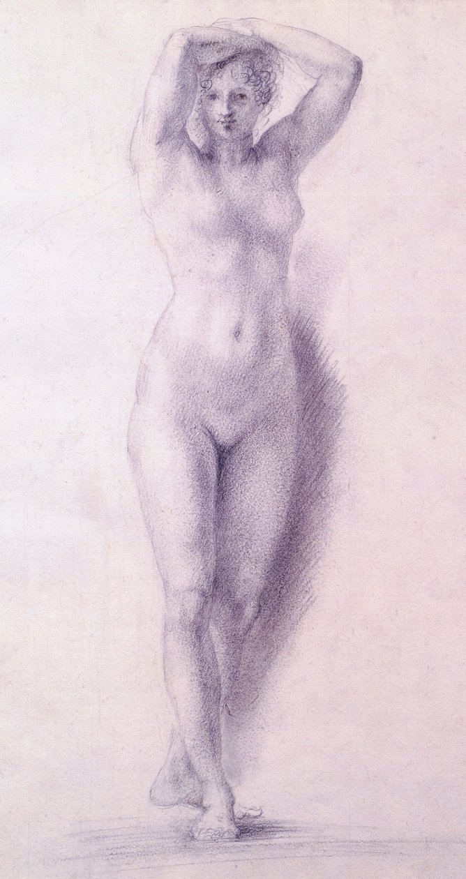 Figure féminine avec les bras levés par Antonio Canova (1757-1822), dessin - Antonio Canova