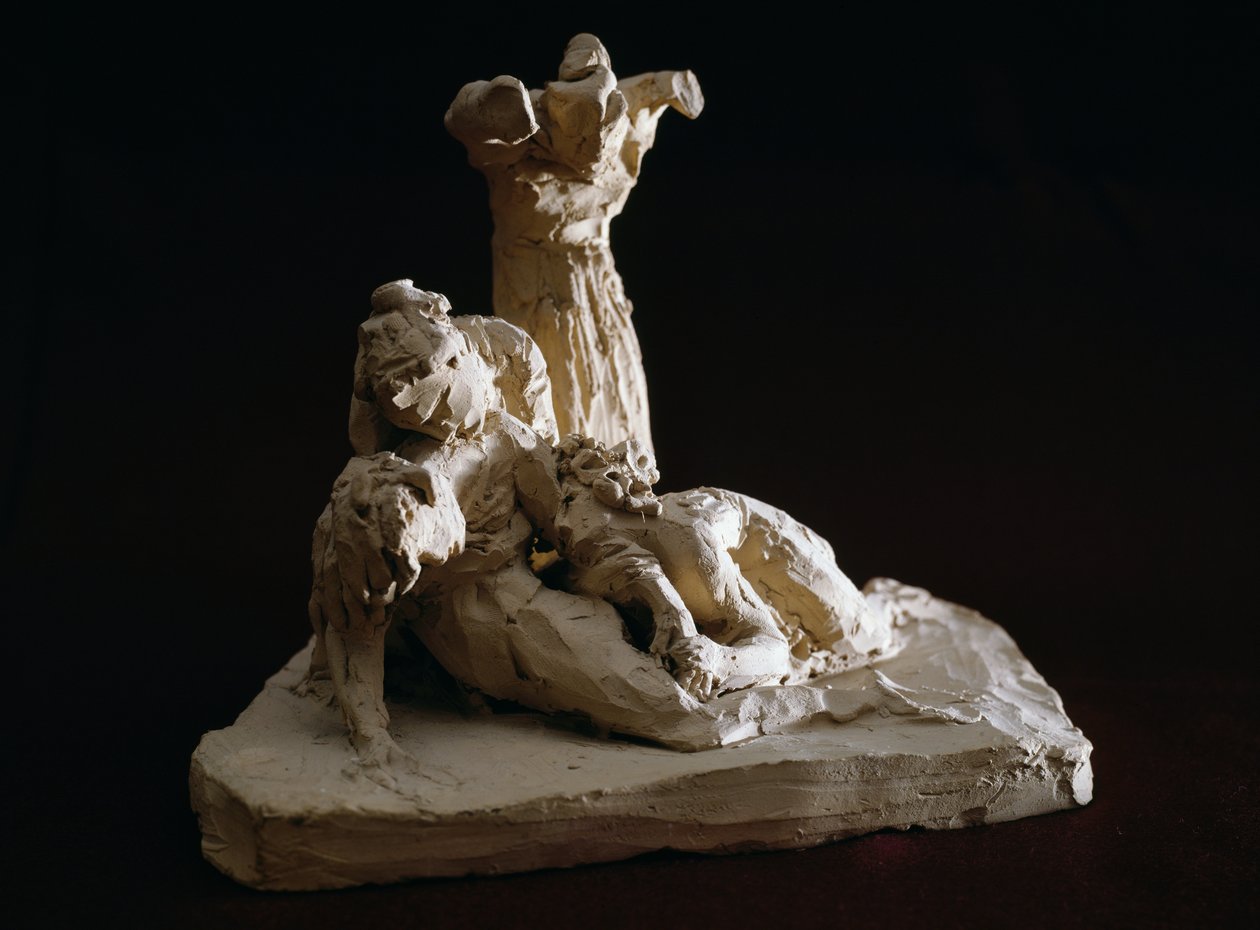 Lamentation du Christ, esquisse en terre cuite par Antonio Canova (1757-1822), Possagno, Vénétie, Italie - Antonio Canova