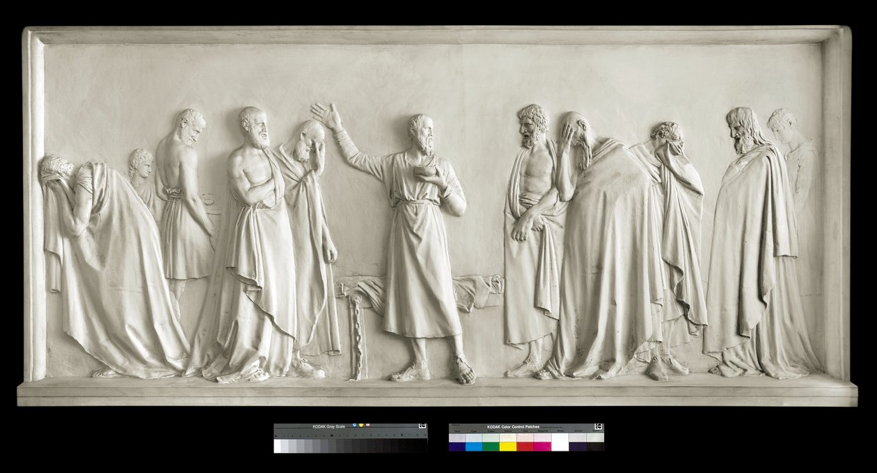Socrate buvant la coupe de ciguë - Antonio Canova