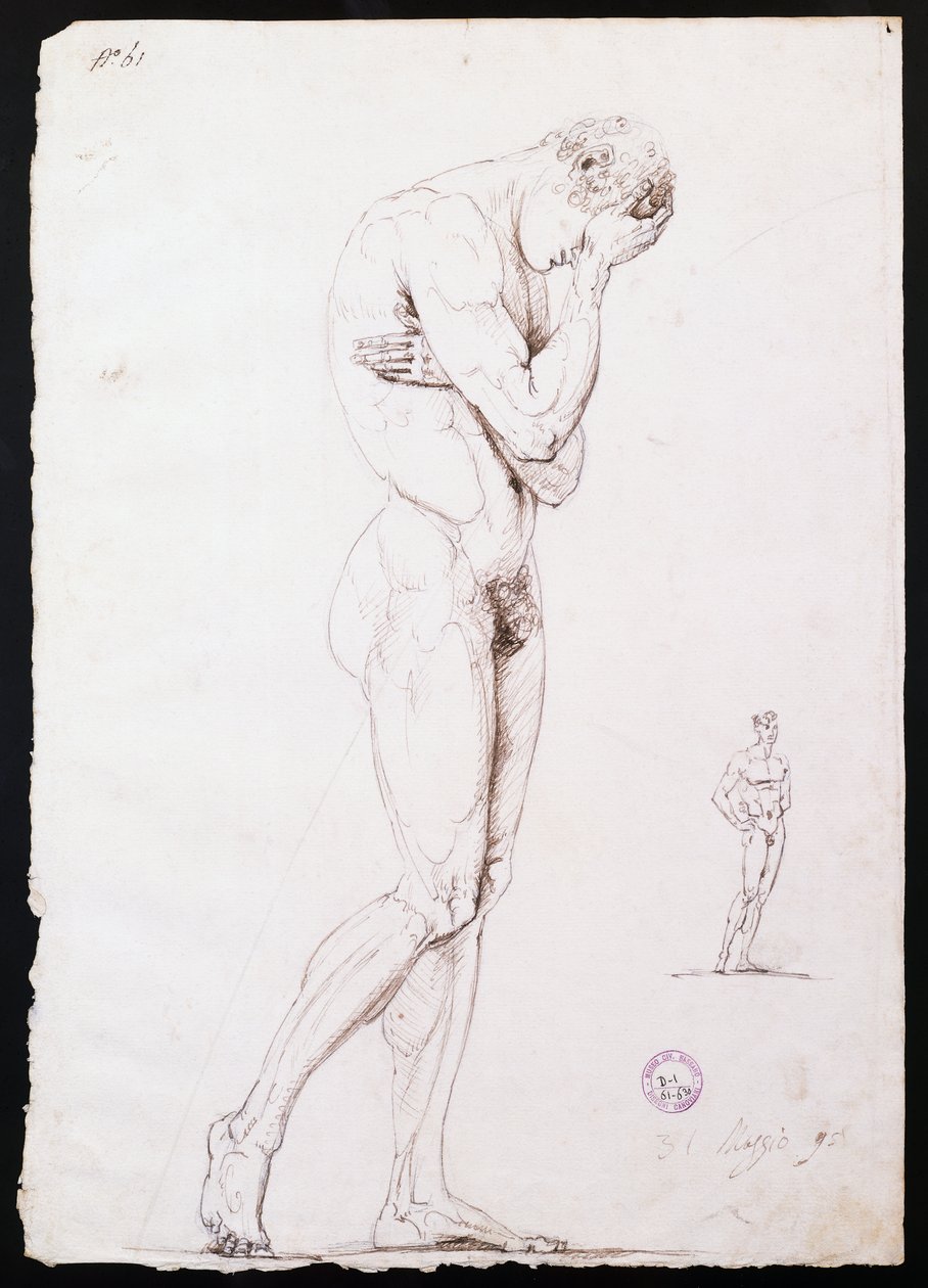 Nu masculin debout en profil gauche - Antonio Canova
