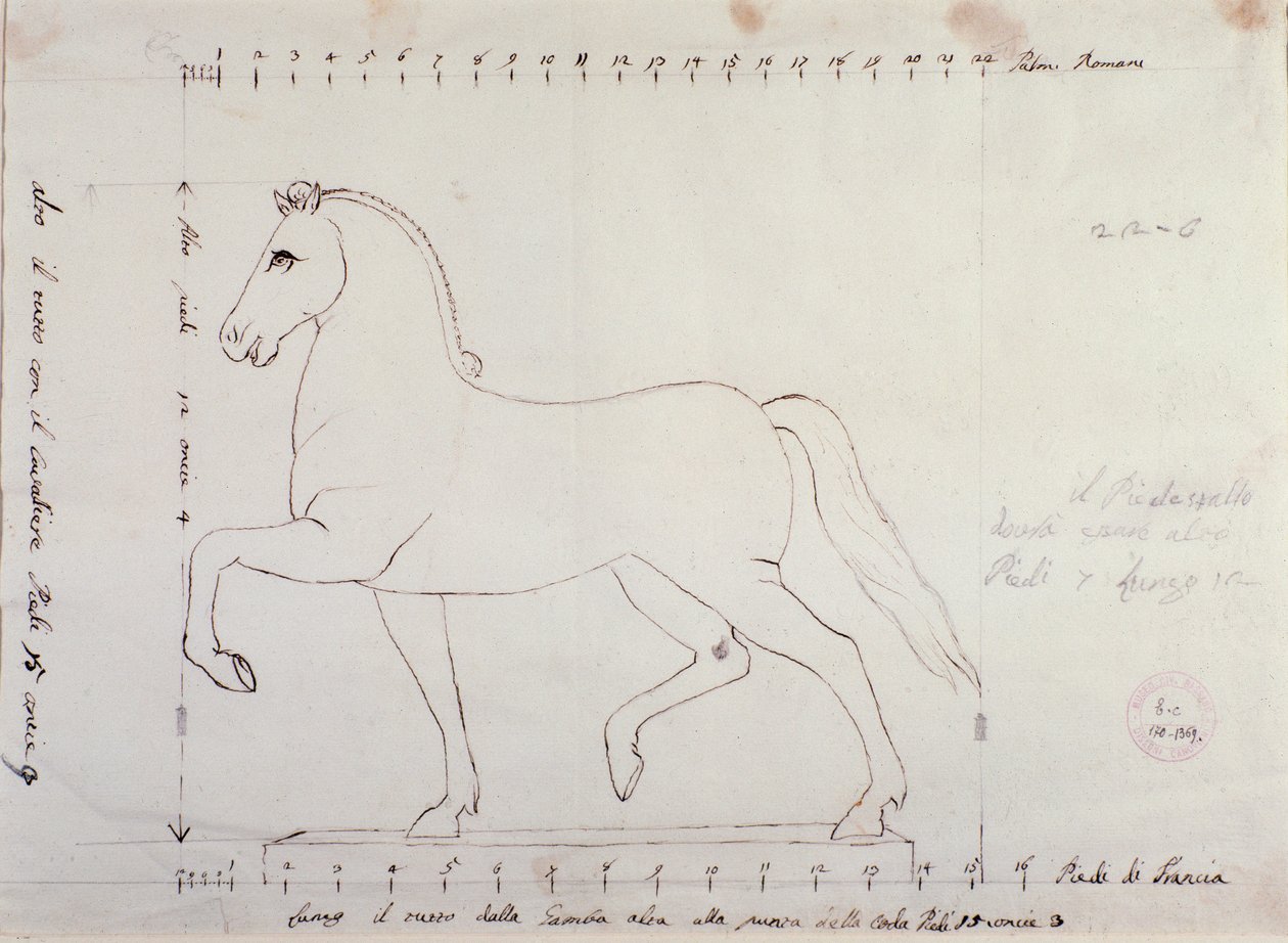 Étude pour un cheval pour un monument équestre - Antonio Canova