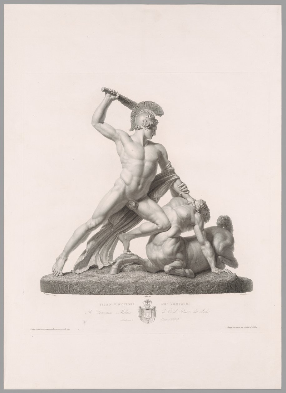 Thésée et Centaure, vue de face, de l