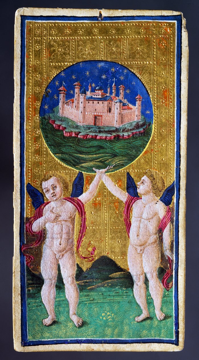Carte de tarot représentant le Monde - Antonio Cicognara