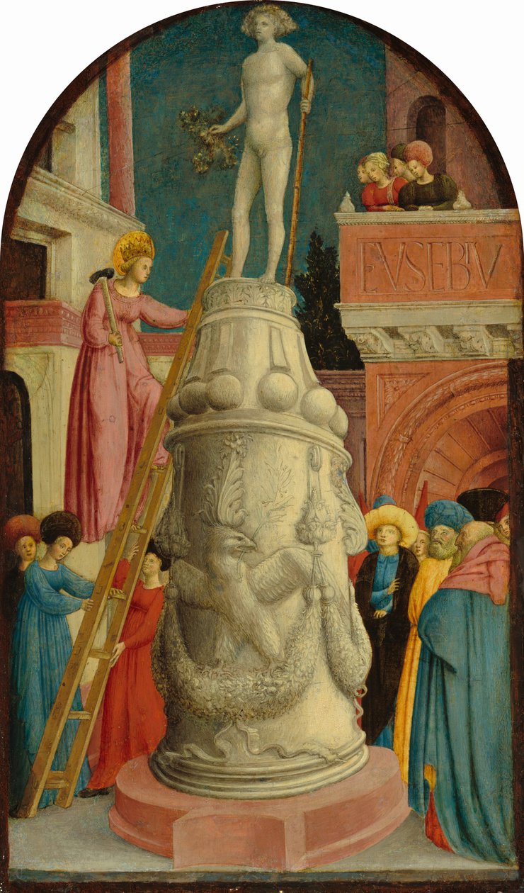 Sainte Apollonie détruit une idole païenne, vers 1442-1445 (tempera sur panneau de peuplier) - Antonio & D