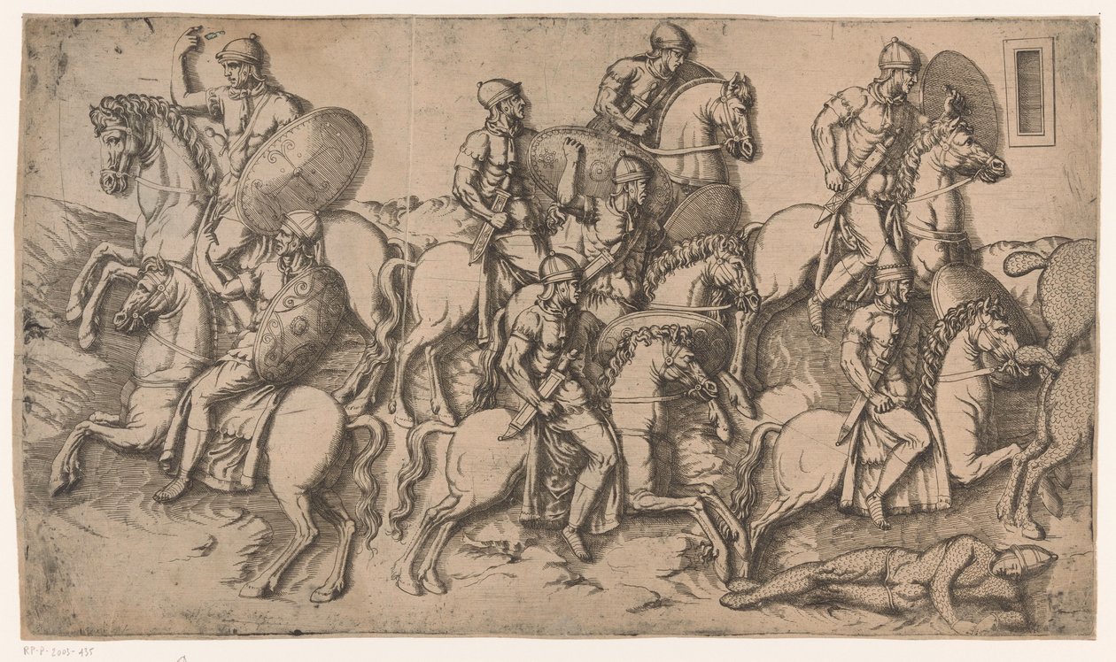 Scène des guerres daciques - Antonio Fantuzzi (circle of)