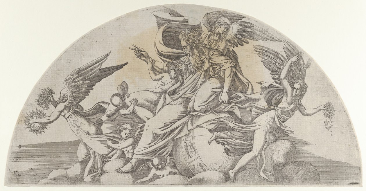 Dieu assis sur le monde, 1540-45 - Antonio Fantuzzi