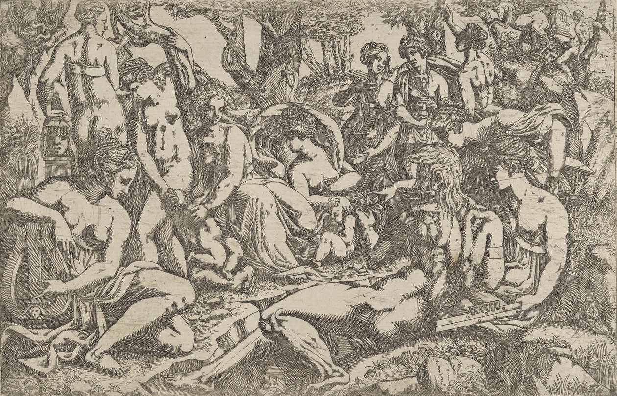 Muses au pied du mont Parnasse - Antonio Fantuzzi