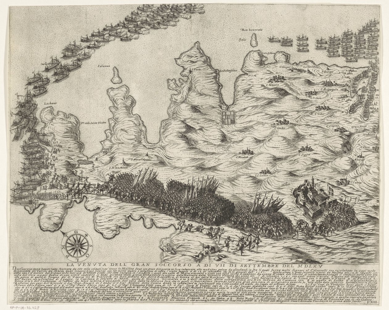 Arrivée des renforts à Malte - Antonio Francesco Lucini