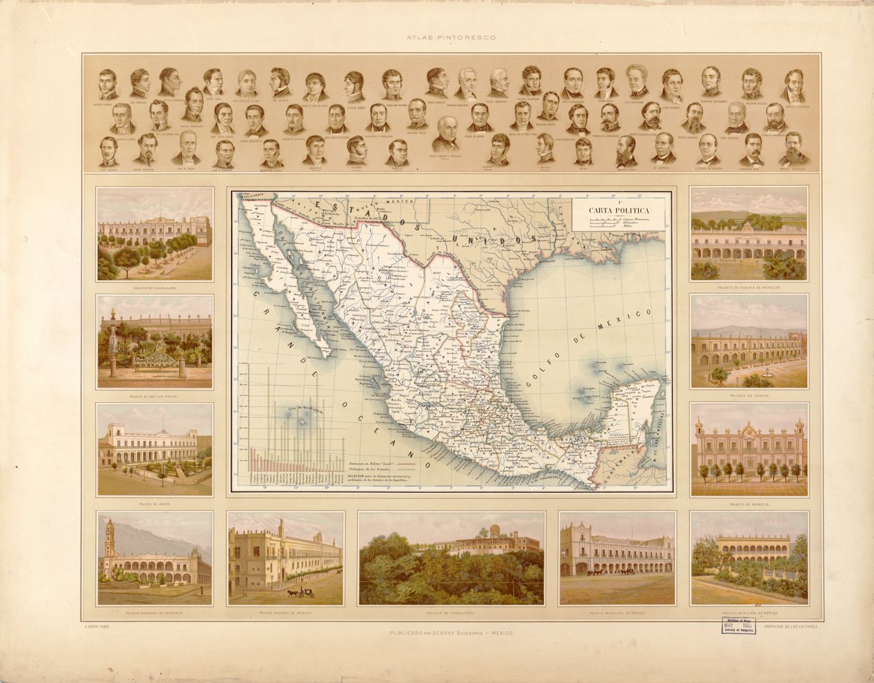 Atlas historique et pictural des États-Unis du Mexique. LOC 2008621671-4 - Antonio García Cubas