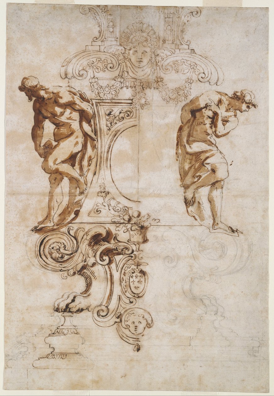 Conception pour la base du crucifix en argent pour le maître-autel de Saint-Pierre, Rome - Antonio Gentile