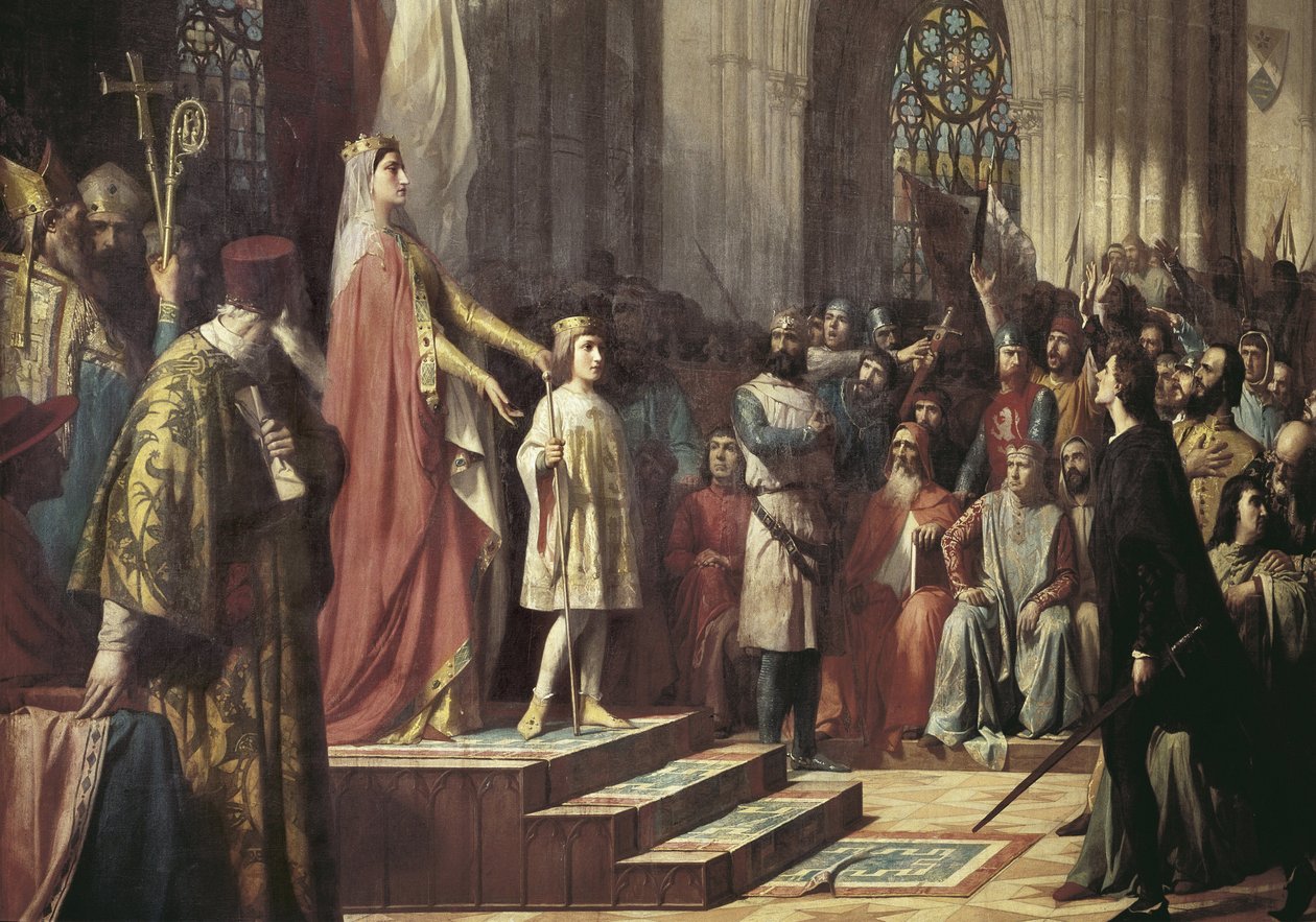 Maria de Molina présente son fils aux Cortes de Valladolid - Antonio Gisbert