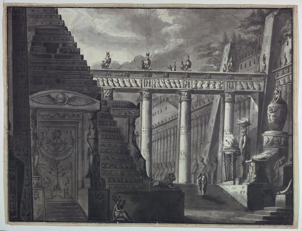 Décor de scène, cour d