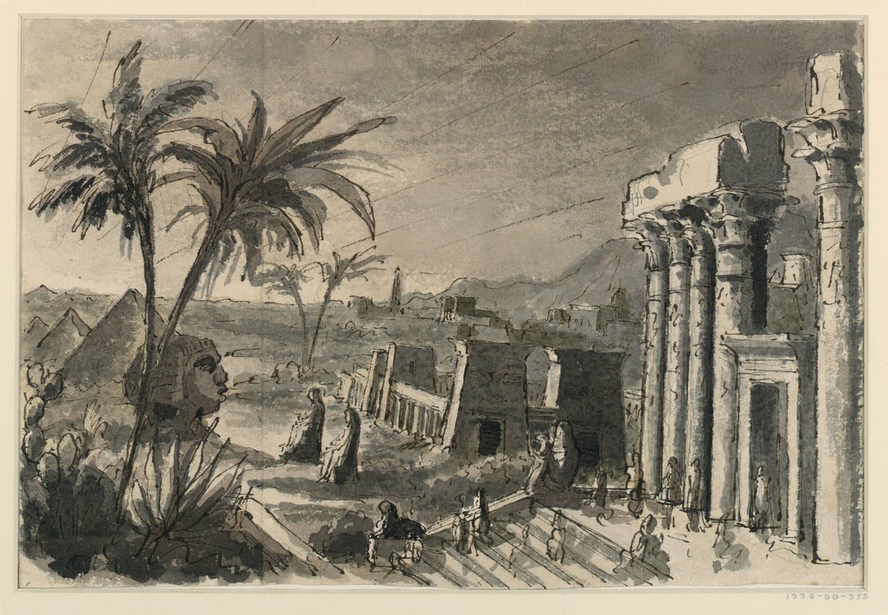 Décor de scène, ville égyptienne - Antonio Giuseppe Basoli