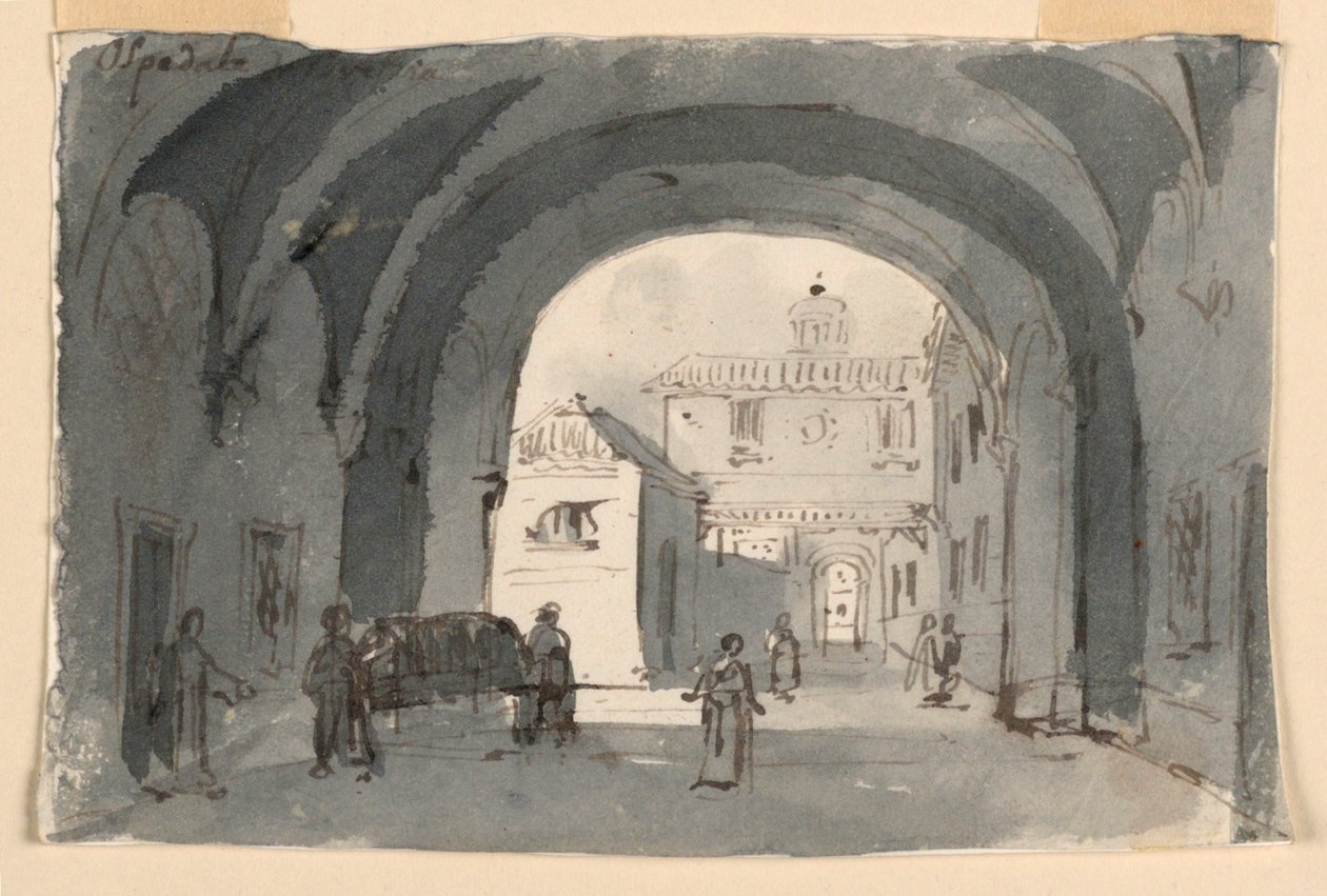 Décor de scène, hôpital de Brescia - Antonio Giuseppe Basoli