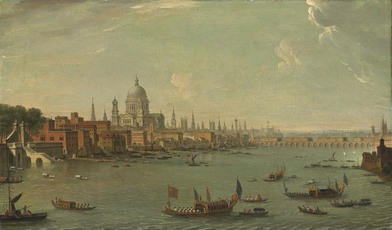 Quatre vues de Londres : La Tamise vers Saint-Paul - Antonio Joli