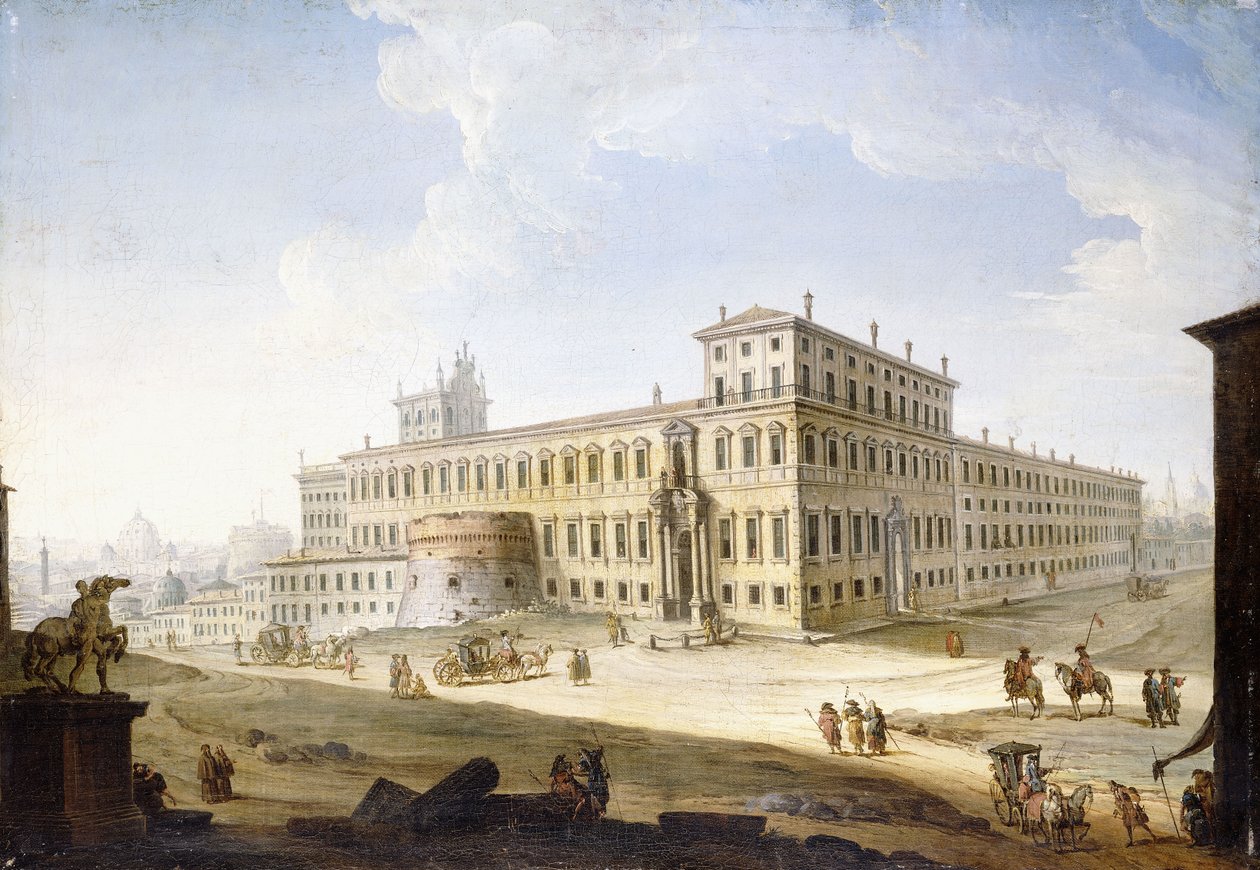 La Piazza del Quirinale, avec le Castel Sant