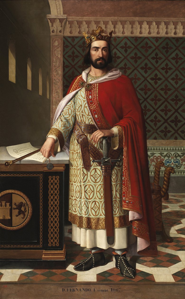 Portrait du roi Ferdinand Ier de Leon (1016-1065) - Antonio Maffei Rosal