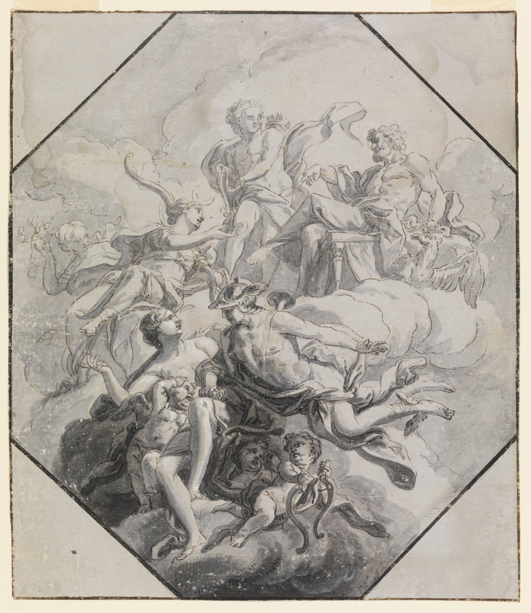 Conception pour une peinture de plafond sur le thème de l