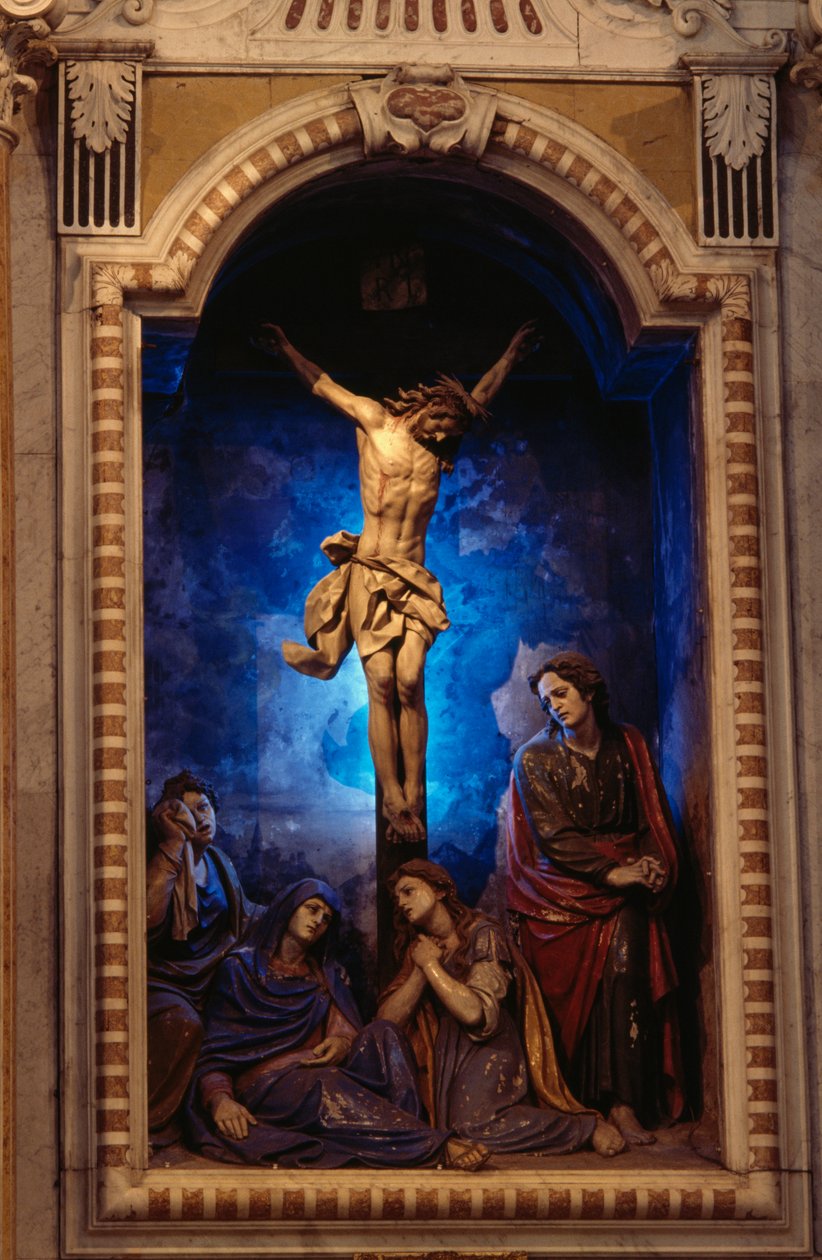 Crucifixion, par Anton Maria Maragliano (1664-1739), chapelle du Crucifix, Sanctuaire de Notre-Dame d