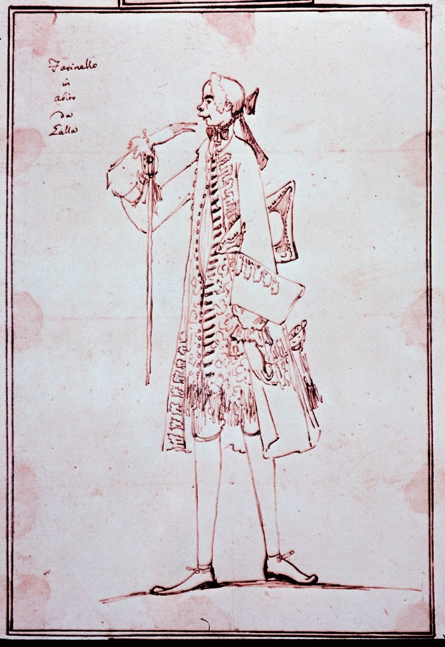 Portrait de Carlo Broschi dit Farinelli (1705-1782) castrat italien - Antonio Maria Zanetti