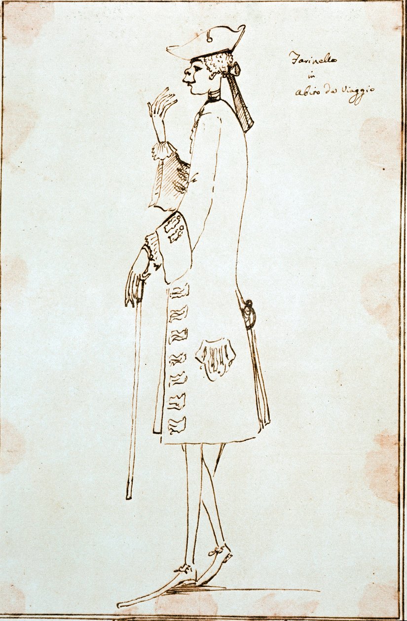 Portrait du chanteur castrat Carlo Broschi dit Farinelli (1705-1782) lors de son voyage à Venise pour interpréter La Didone abbandonata de Tommaso Albinoni vers 1725 - Antonio Maria Zanetti
