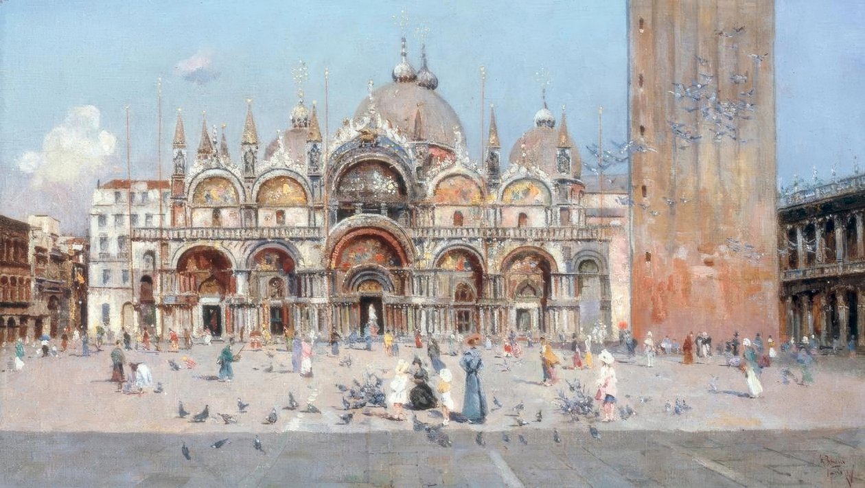 Piazza San Marco à Venise - Antonio Maria de Reyna Manescau