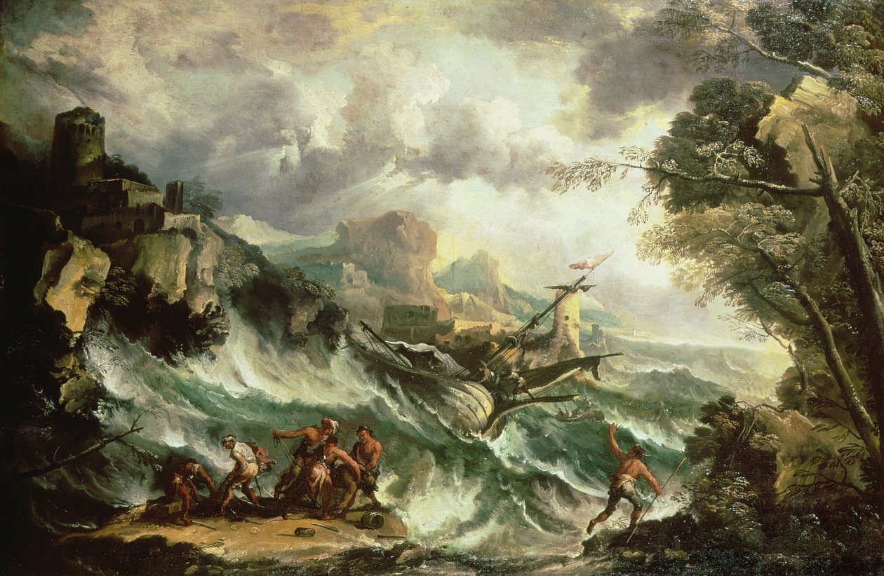 Paysage Marin avec Naufrage, vers 1700-07 - Antonio Marini