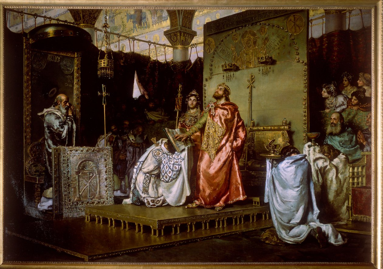 Troisième concile de Tolède (589) - conversion de Recarede Ier (559-601) au catholicisme - Antonio Munoz Degrain