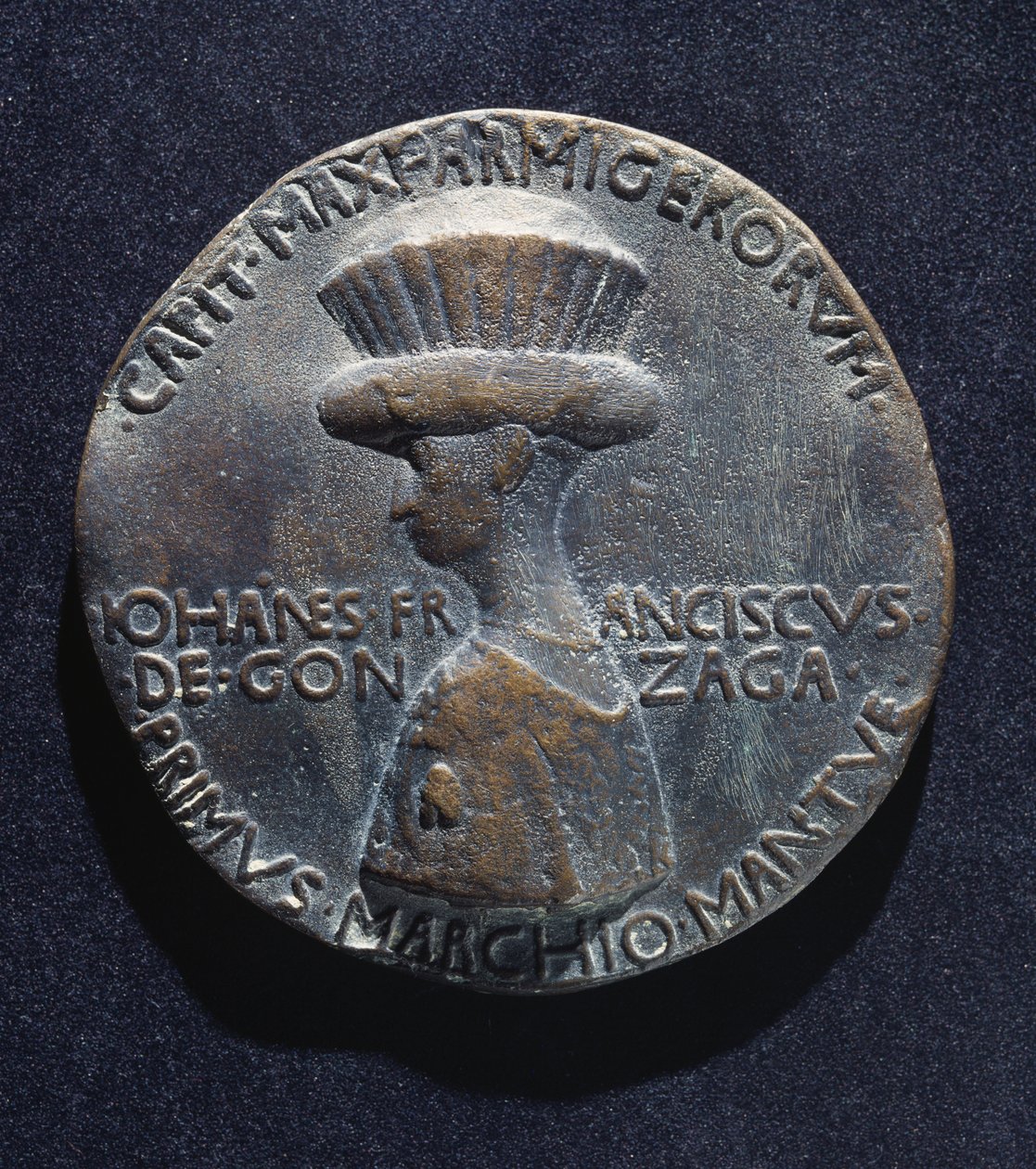 Médaille en bronze de Gianfrancesco Gonzaga (1395-1444), avers, conçue par Antonio di Puccio Pisano, dit Pisanello (1395-1455 environ), diamètre 10,20 cm - Antonio Pisanello