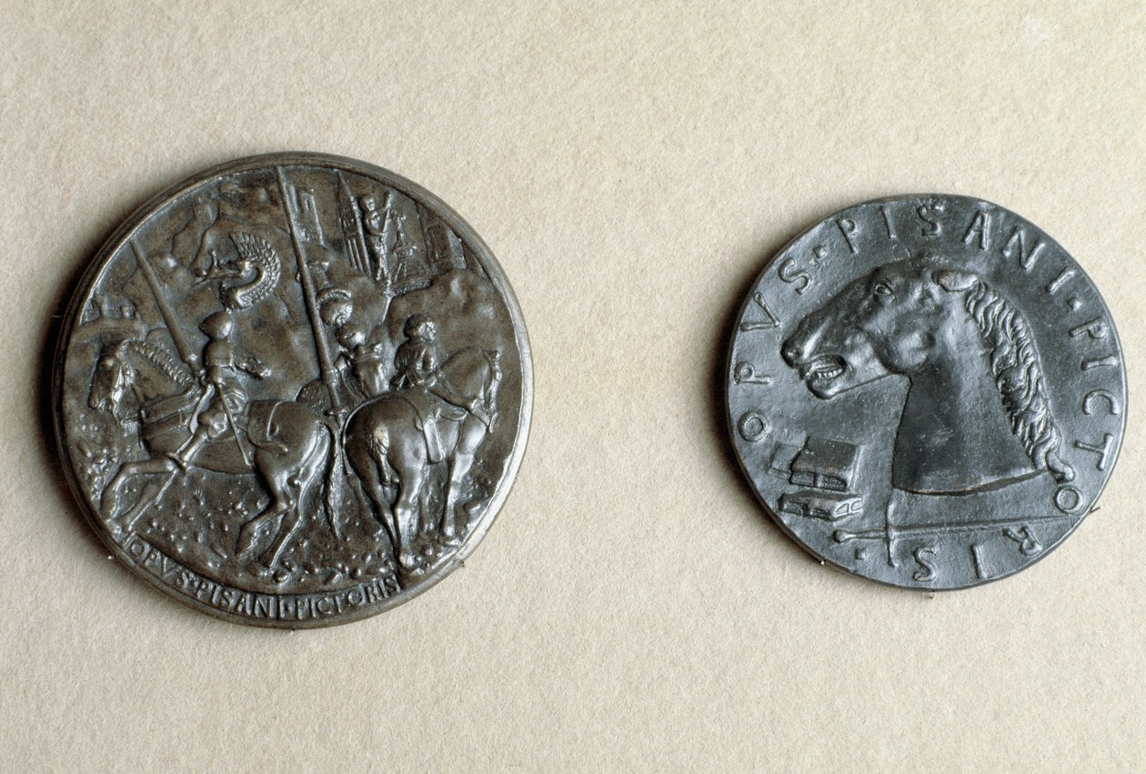 Médaille de Francesco Sforza, seigneur de Crémone, à cheval (bronze) - Antonio Pisanello