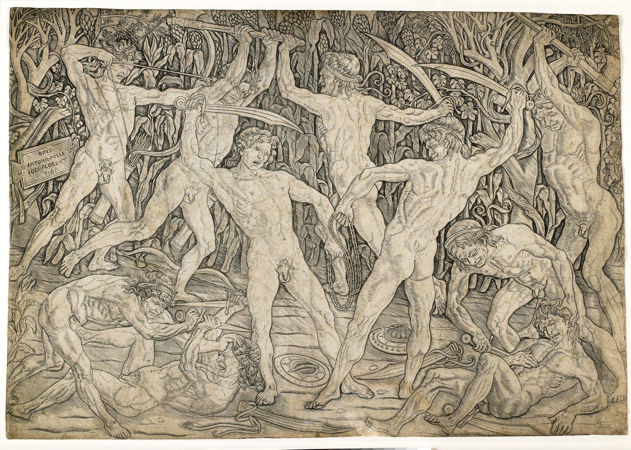 Bataille des nus - Antonio Pollaiuolo