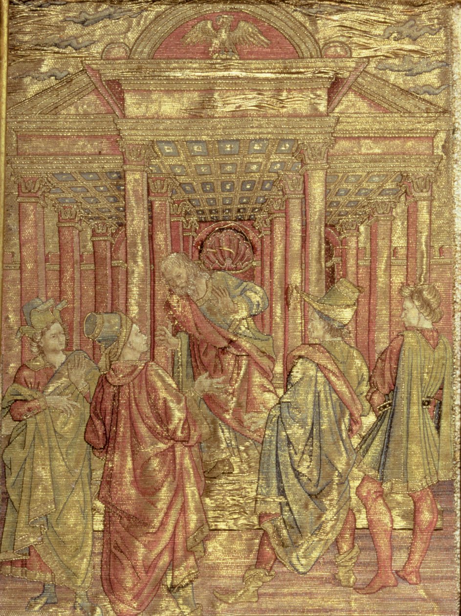Zacharie quittant le Temple, tapisserie représentant des scènes de la vie de Saint Jean-Baptiste - Antonio Pollaiuolo