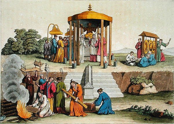 Cérémonie de mariage japonaise, illustration de 