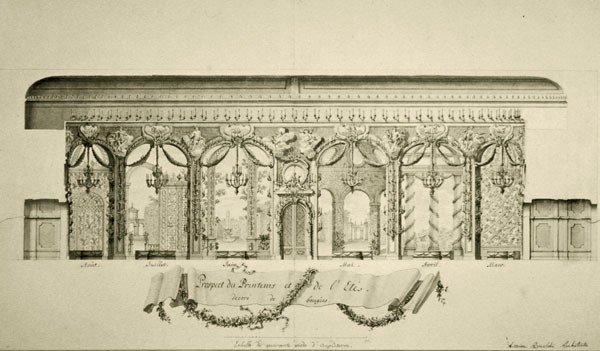 Conception de la salle ovale dans le palais d