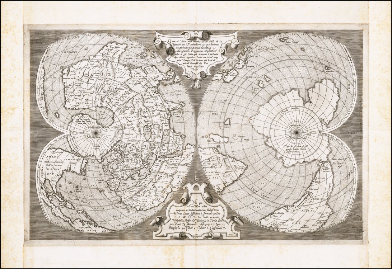 Double carte cordiforme du monde, par Antonio Salamanca - Antonio Salamanca