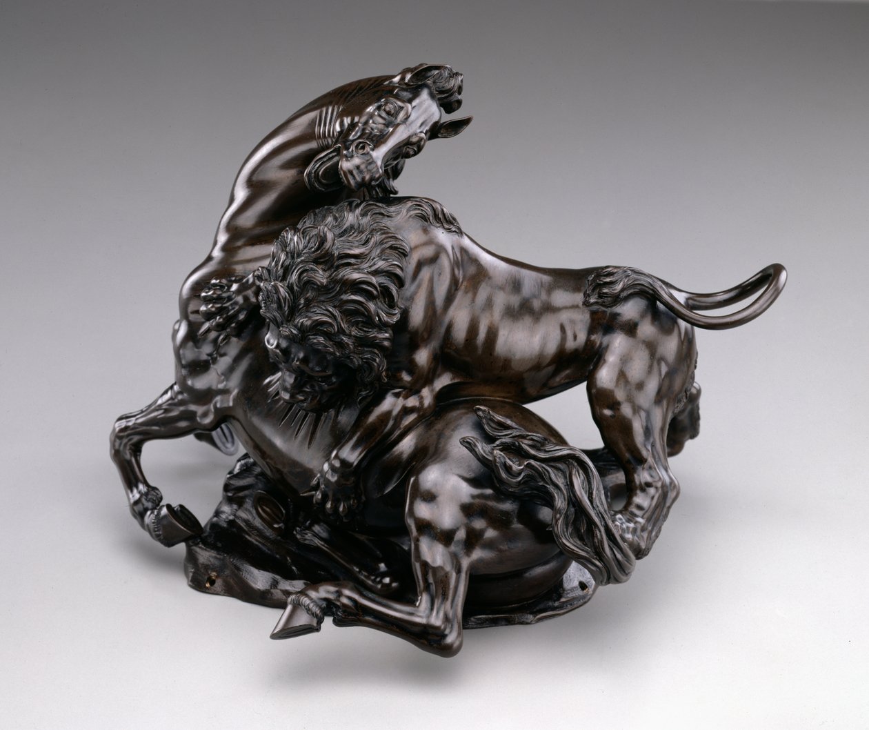 Lion attaquant un cheval, vers 1580/90 - Antonio Susini