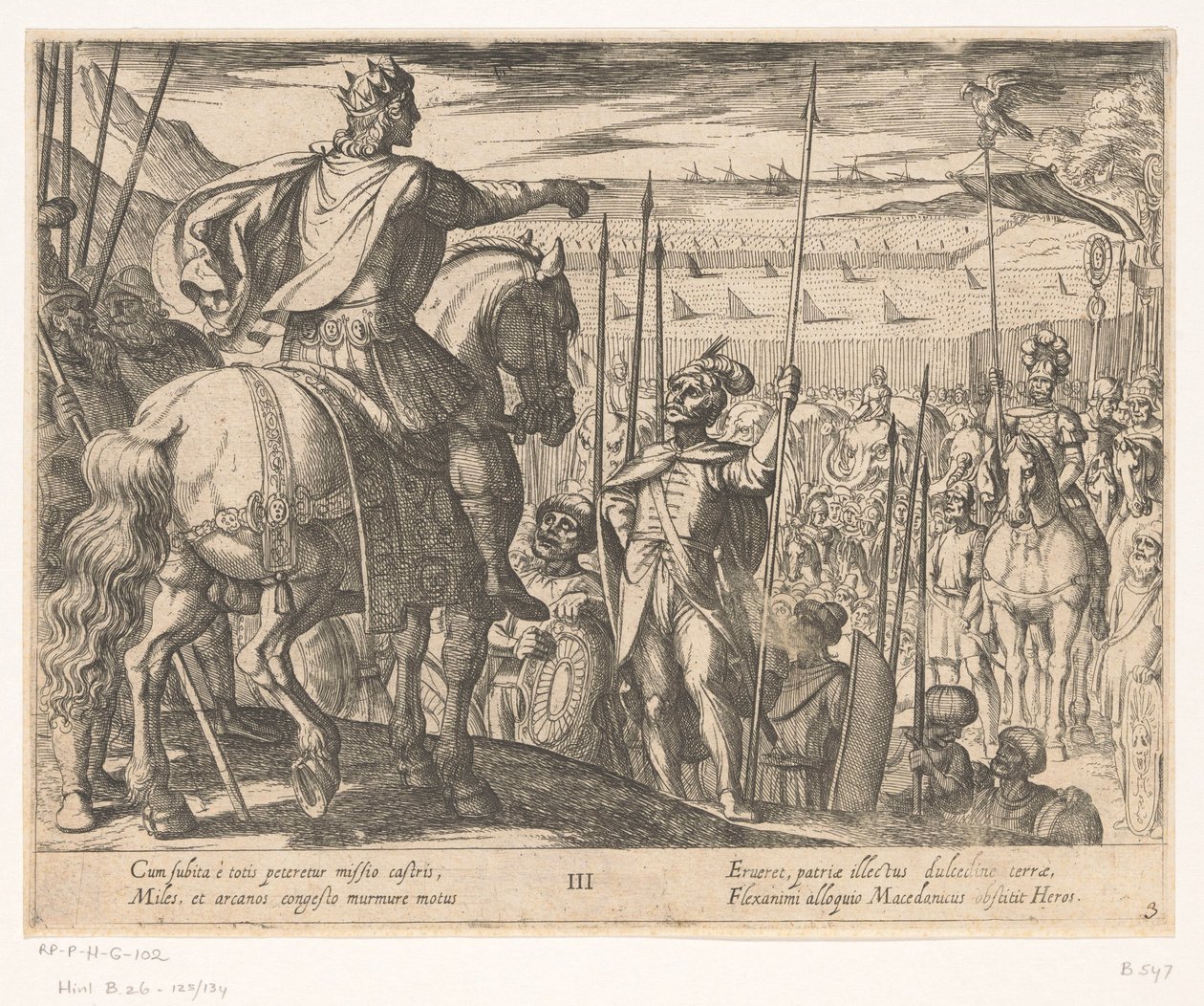 Alexandre le Grand instruisant les soldats macédoniens (De daden van Alexander de Grote) - Antonio Tempesta
