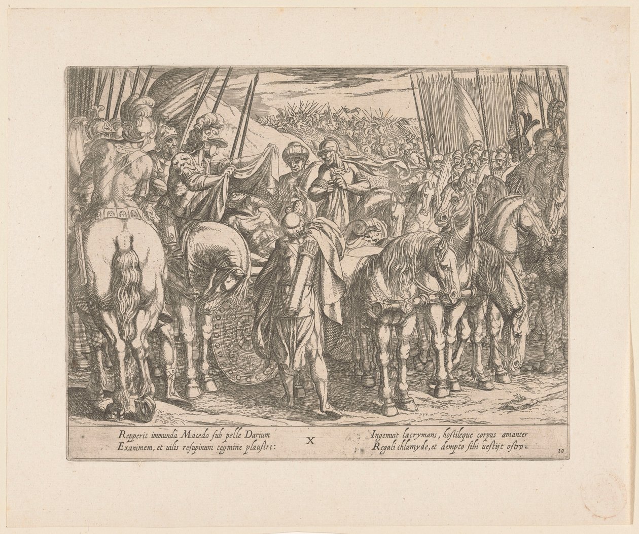 Alexandre le Grand trouve le corps de Darius - Antonio Tempesta