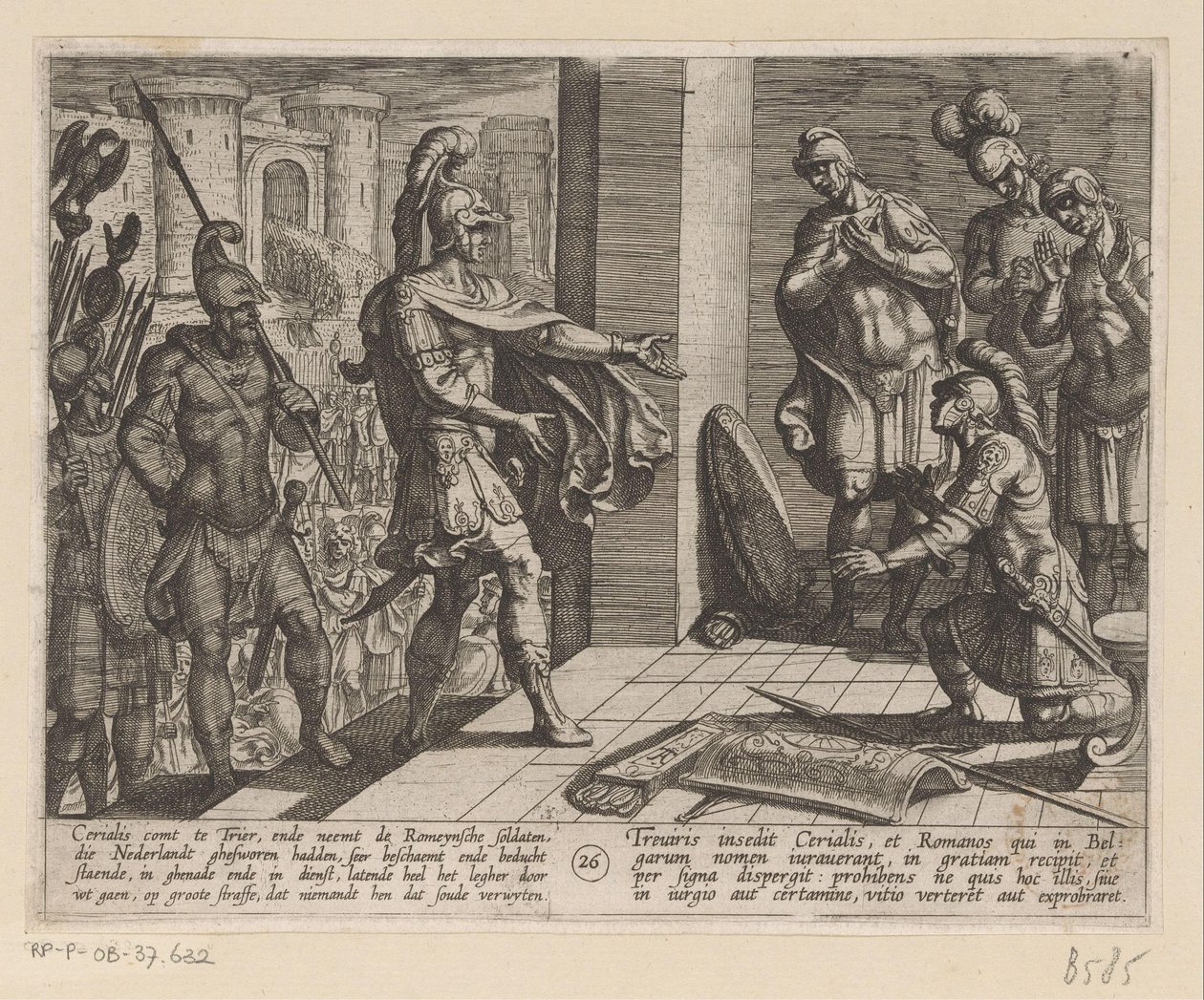 Cerialis pardonne aux soldats romains qui avaient aidé Julius Civilis
Les guerres bataves contre les Romains (titre de la série)
Batavorum cum Romanis Bellum (titre de la série) - Antonio Tempesta