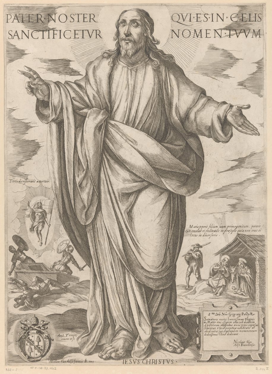 Christ (Pater noster qui es in celis sanctificetur nomen tuum, Christus, Maria et les apôtres) - Antonio Tempesta