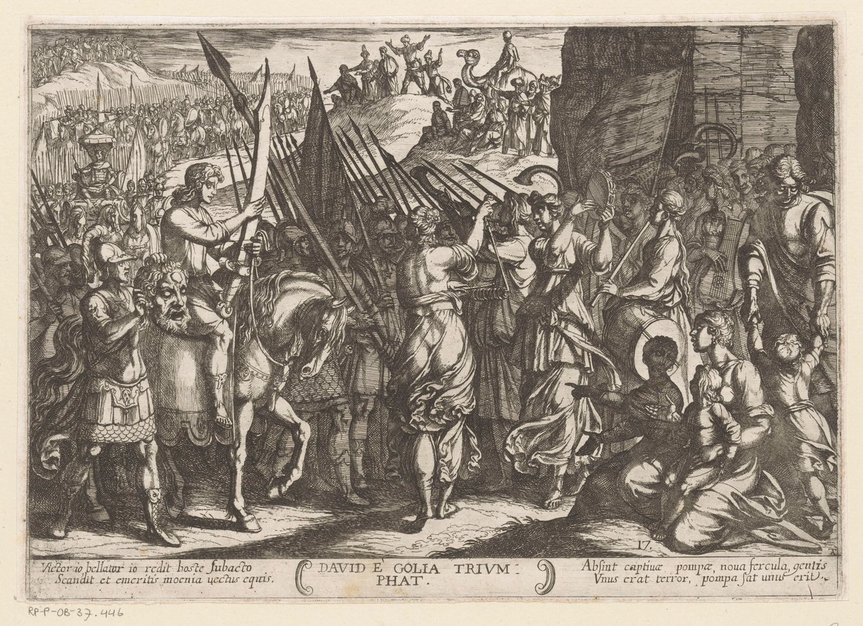 David revient triomphant avec la tête de Goliath - Antonio Tempesta