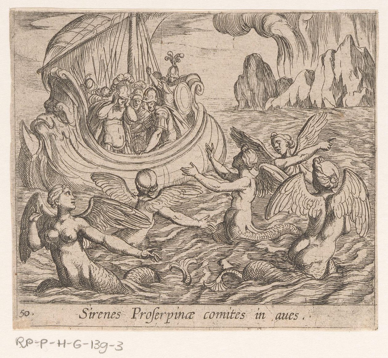 Les sirènes (Metamorphoseon sive transformationum, Metamorfosen van Ovidius) - Antonio Tempesta
