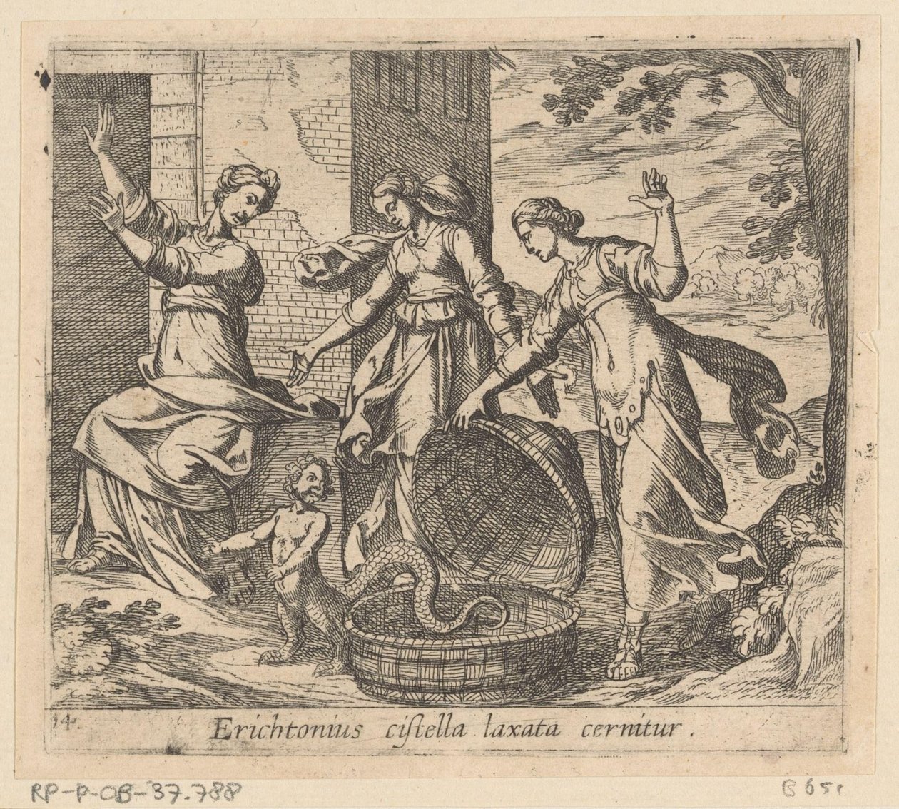 Érichthonios sortant de son panier - Antonio Tempesta