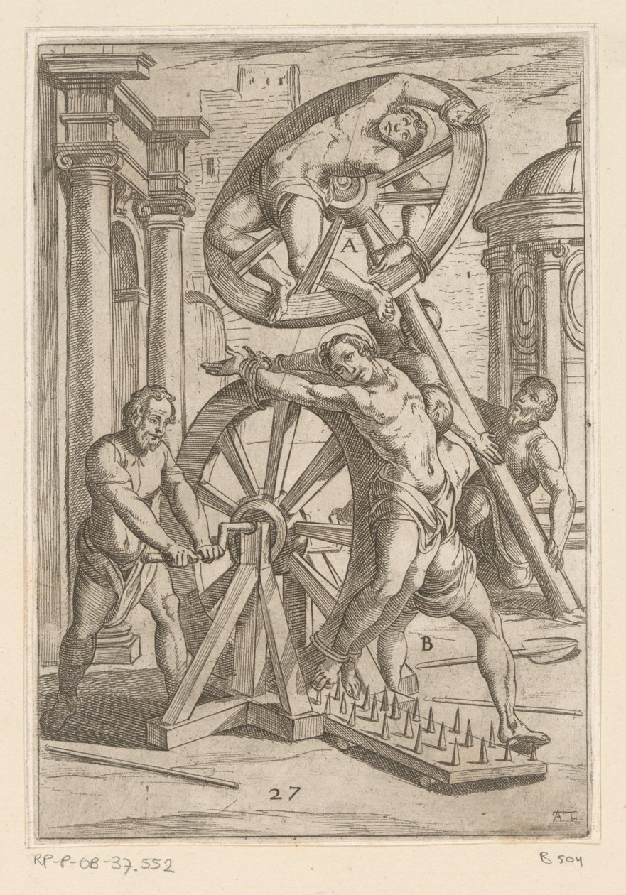 Torture avec des pointes et des roues - Antonio Tempesta