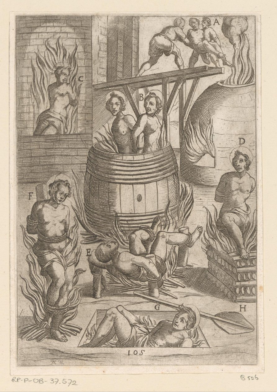 Torture avec différentes méthodes de brûlure - Antonio Tempesta