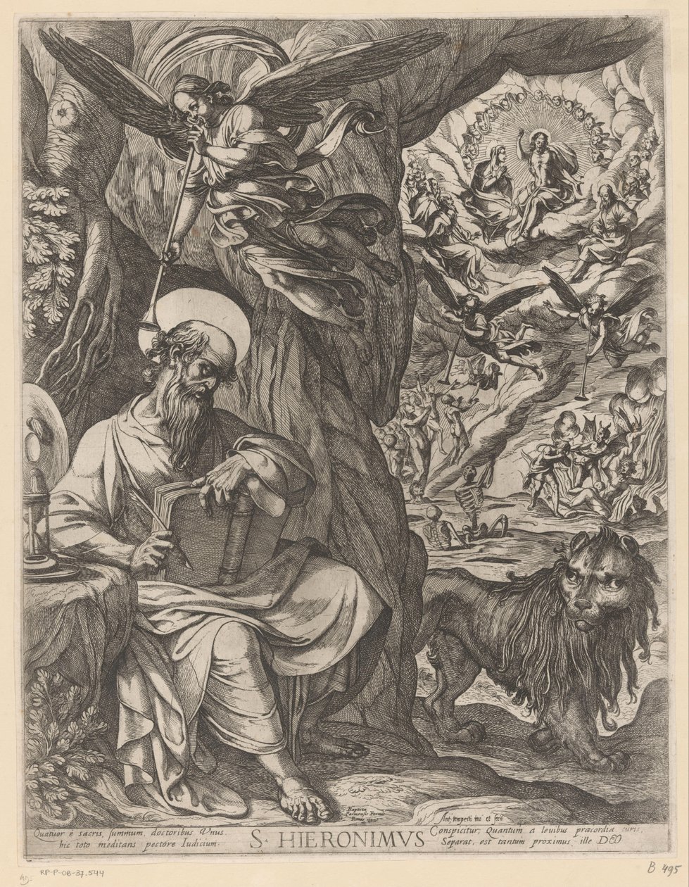 Saint Jérôme dans le désert contemplant le Jugement dernier - Antonio Tempesta