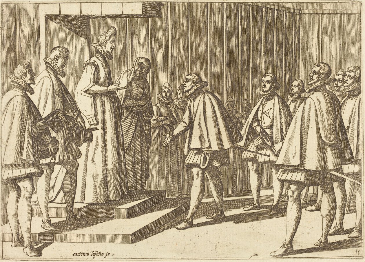 Un prince italien devant Marguerite d