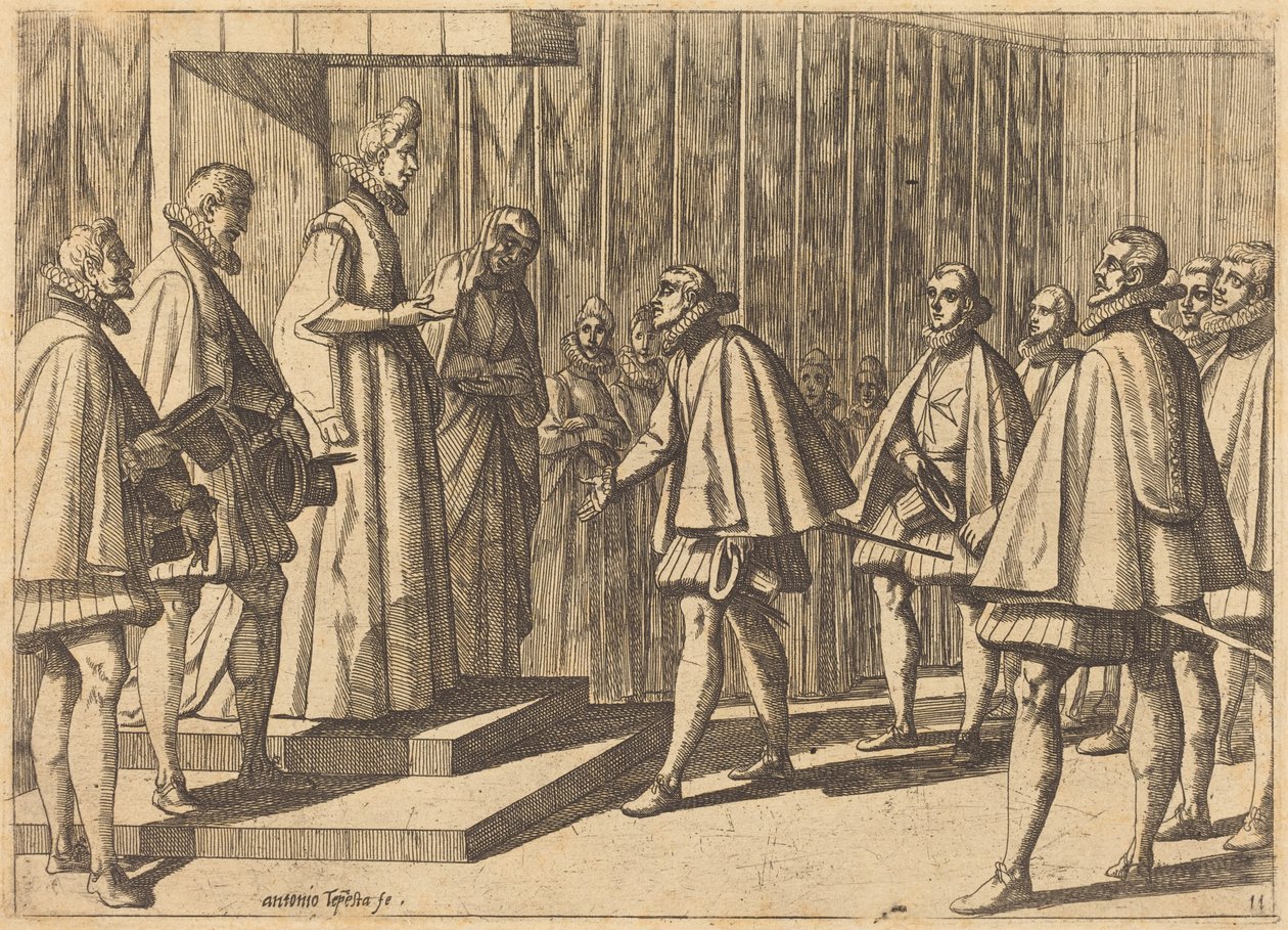 Prince italien devant Marguerite d